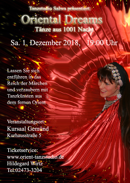 Orientalische Tanzshow "Oriental Dreams" in 53937 Schleiden, Gemünd